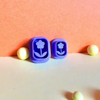 Cortador para arcilla polimérica: charm flor con hojitas - Lylo Tools