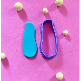 Polymer clay cutter set - organic elongated shape