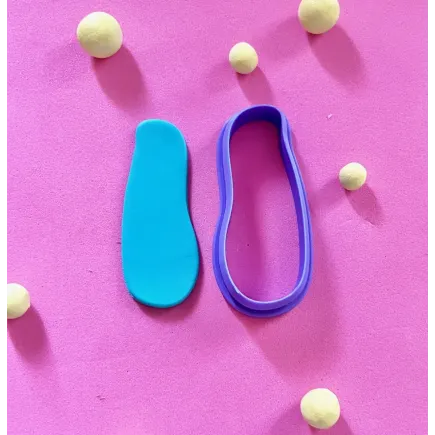 Polymer clay cutter set - organic elongated shape