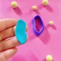 Polymer clay cutter set - organic elongated shape
