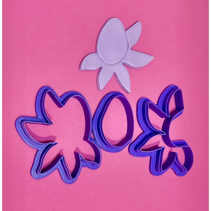 Polymer clay cutter set - floral organic shape 2