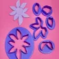 Set cortadores para arcilla polimérica - forma orgánica floral 3