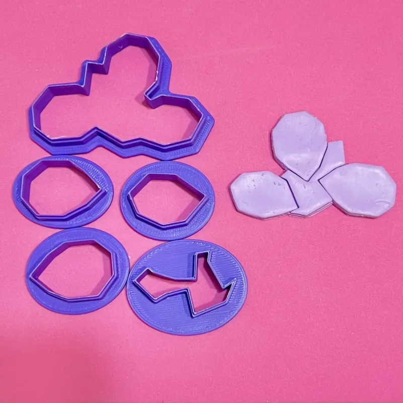 Polymer clay cutter set – abstract shape