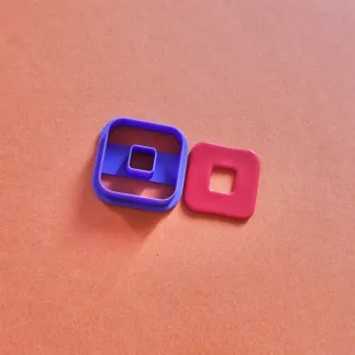 Polymer clay cutter - square without center