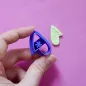 Polymer clay cutter - abstract shape with flower