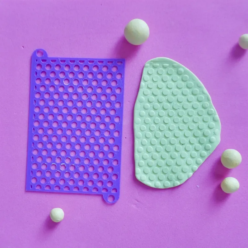 Polymer clay template - Polka dots