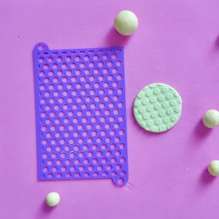 Polymer clay template - Polka dots